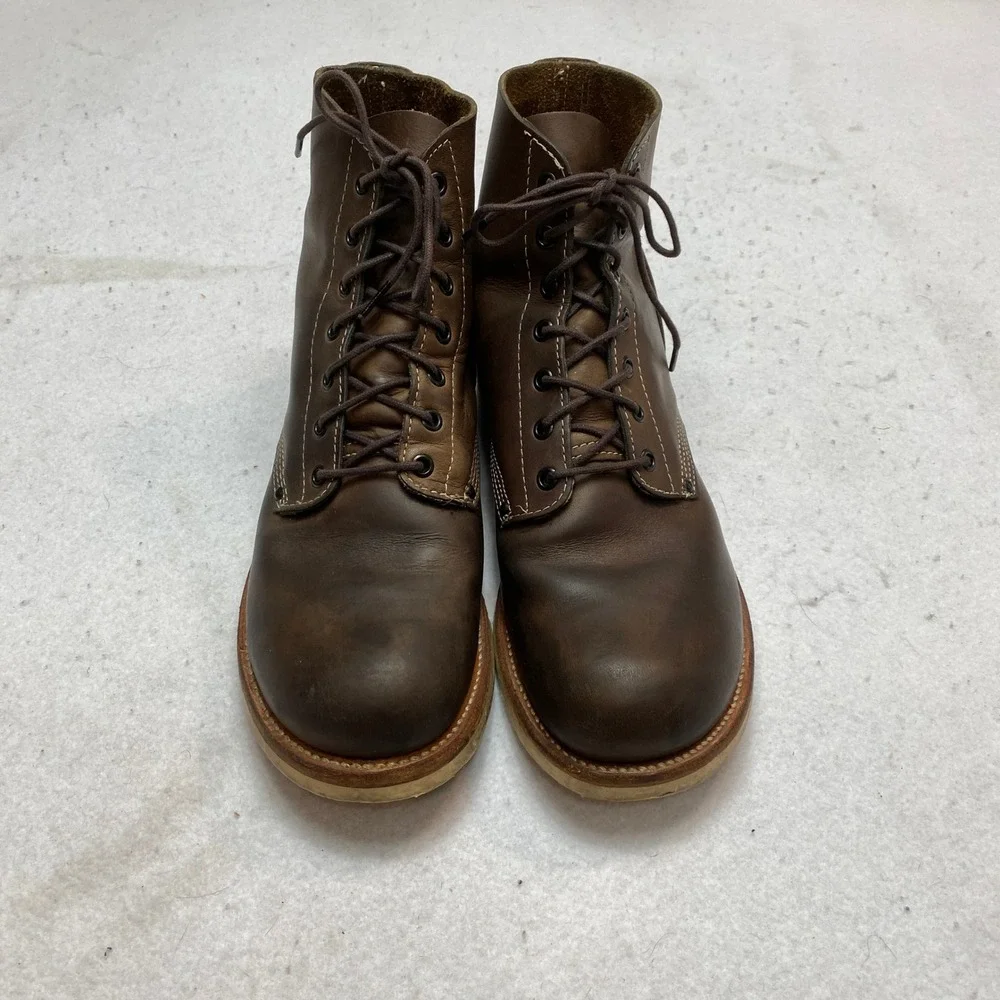 RRL Ralph Lauren Murry Boots Mens 10 Brown Leather Lace Up Bench Made USA
